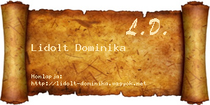 Lidolt Dominika névjegykártya